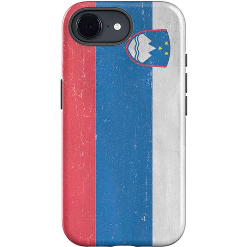 Slovenia Flag Distressed iPhone 16e Impact Case