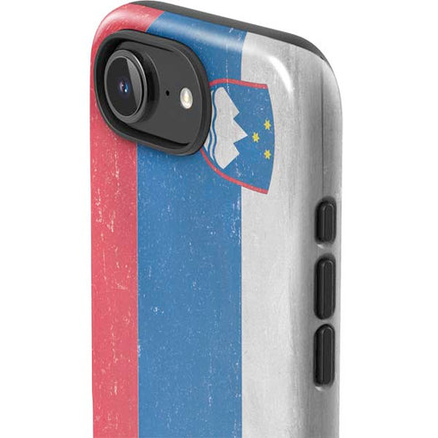 Slovenia Flag Distressed iPhone 16e Impact Case