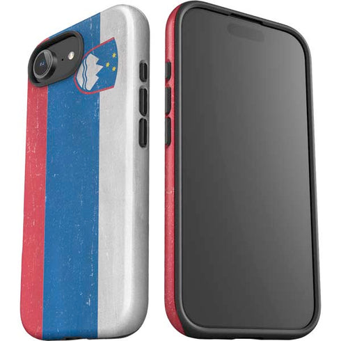 Slovenia Flag Distressed iPhone 16e Impact Case