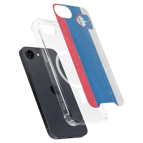 Slovenia Flag Distressed iPhone 16e MagSafe Case