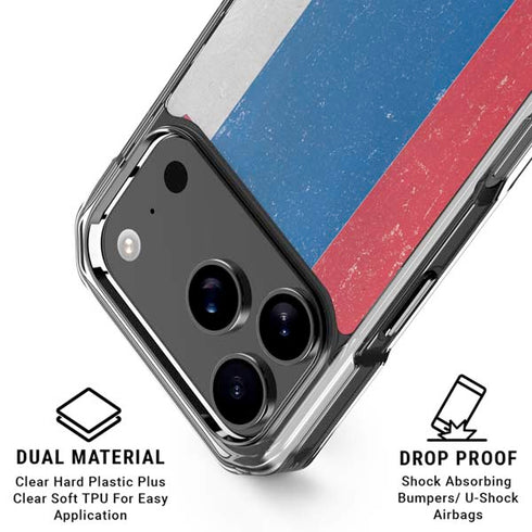 Slovenia Flag Distressed iPhone 18 Pro Clear Case