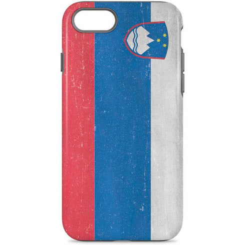 Slovenia Flag Distressed iPhone Cases