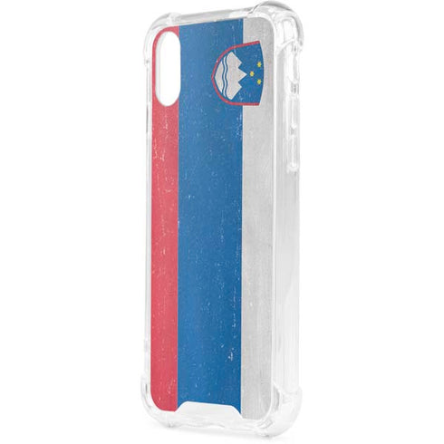 Slovenia Flag Distressed iPhone XS Clear Case