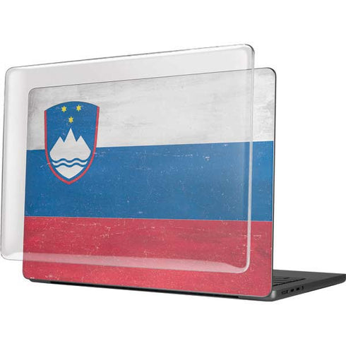 Slovenia Flag Distressed MacBook Pro 14in (2021-24) Case plus Skin