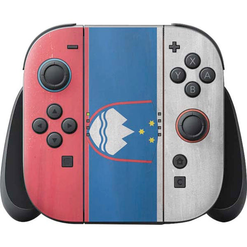 Slovenia Flag Distressed Nintendo Skins