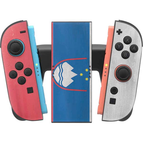 Slovenia Flag Distressed Nintendo Switch 2 (2025) Joy-Con Controller Skin
