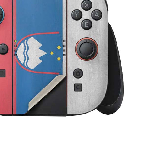 Slovenia Flag Distressed Nintendo Switch 2 (2025) Joy-Con Controller Skin