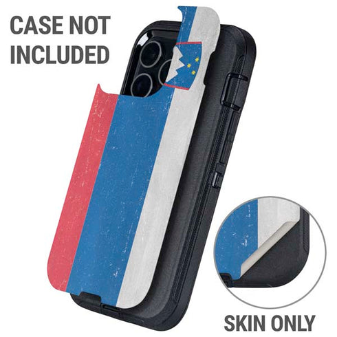 Slovenia Flag Distressed Otterbox Defender iPhone Skin