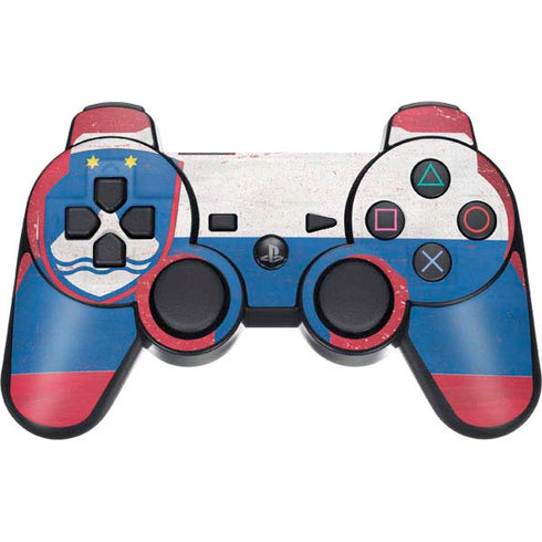 Slovenia Flag Distressed PS3 Dual Shock wireless controller Skin