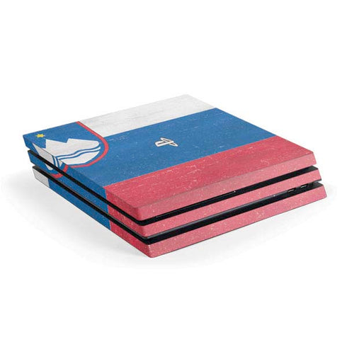 Slovenia Flag Distressed PlayStation PS4 Skins
