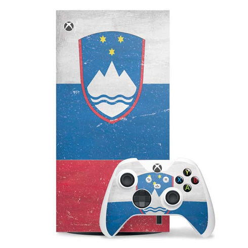 Slovenia Flag Distressed Xbox Series X Skins