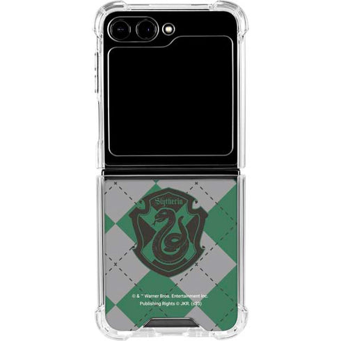 Wizarding World Harry Potter Slytherin Crest Galaxy Z Flip6 Clear Case