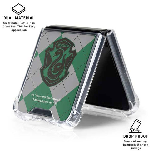 Wizarding World Harry Potter Slytherin Crest Galaxy Z Flip6 Clear Case