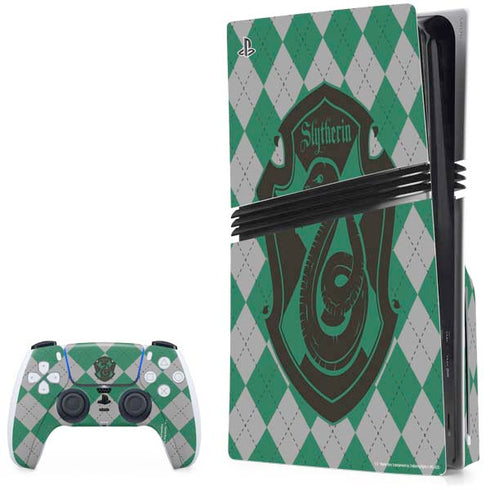 Wizarding World Harry Potter Slytherin Crest PS5 Pro Disk Bundle Skin