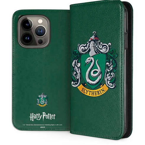 Wizarding World Harry Potter Slytherin House Crest iPhone 14 Pro Folio Case