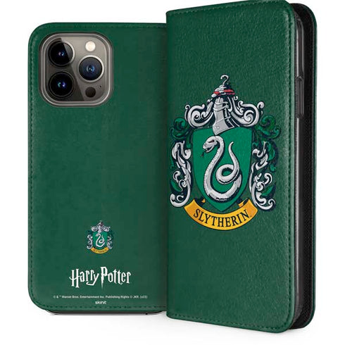 Wizarding World Harry Potter Slytherin House Crest iPhone 14 Pro Max Folio Case