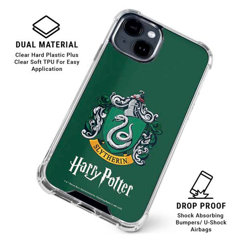 Wizarding World Harry Potter Slytherin House Crest iPhone 15 Clear Case