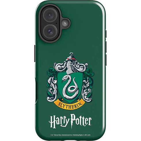 Wizarding World Harry Potter Slytherin House Crest iPhone 16 Plus Impact Case
