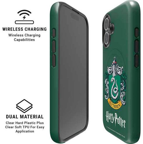Wizarding World Harry Potter Slytherin House Crest iPhone 16 Plus Magsafe Impact Case