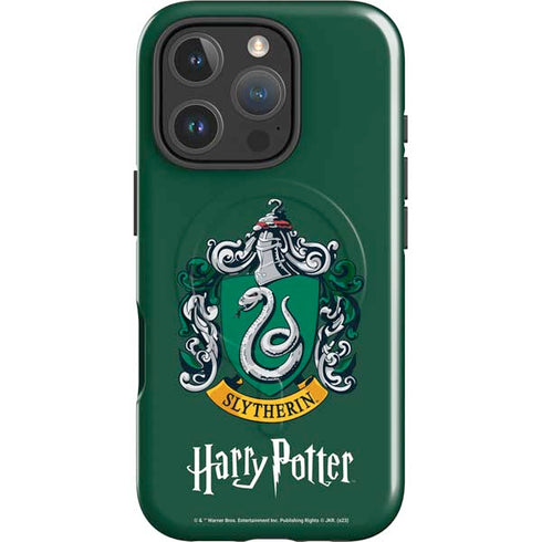 Wizarding World Harry Potter Slytherin House Crest iPhone 16 Pro Magsafe Impact Case
