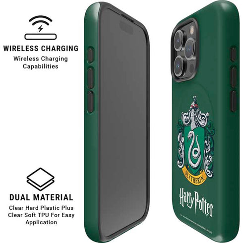 Wizarding World Harry Potter Slytherin House Crest iPhone 16 Pro Max Magsafe Impact Case