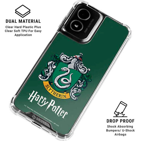 Wizarding World Harry Potter Slytherin House Crest Moto G Power 5G (2024) Clear Case