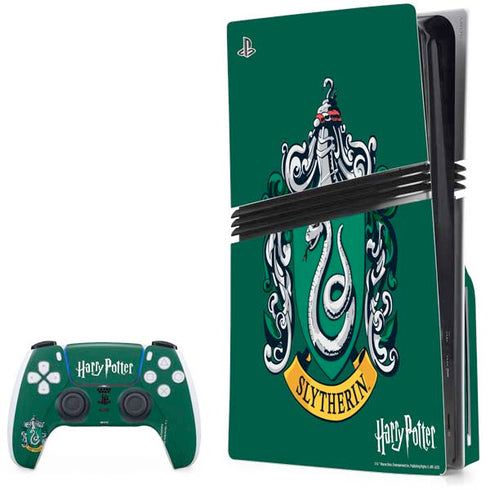 Wizarding World Harry Potter Slytherin House Crest PS5 Pro Disk Bundle Skin