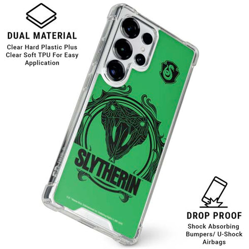 Wizarding Worlds Harry Potter Slytherin Illustration Galaxy S25 Ultra Clear Case