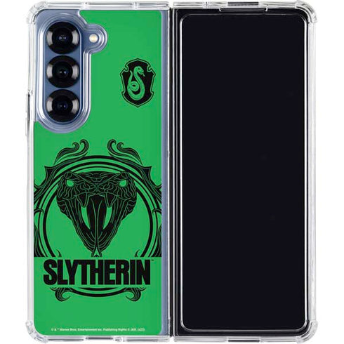 Wizarding Worlds Harry Potter Slytherin Illustration Galaxy Z Fold6 Clear Case