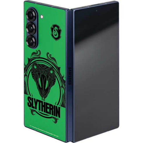 Wizarding Worlds Harry Potter Slytherin Illustration Galaxy Z Fold6 Skin