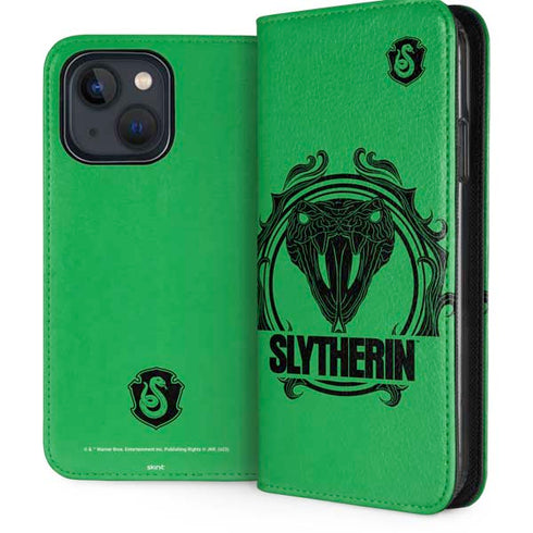 Wizarding Worlds Harry Potter Slytherin Illustration iPhone 13 Folio Case