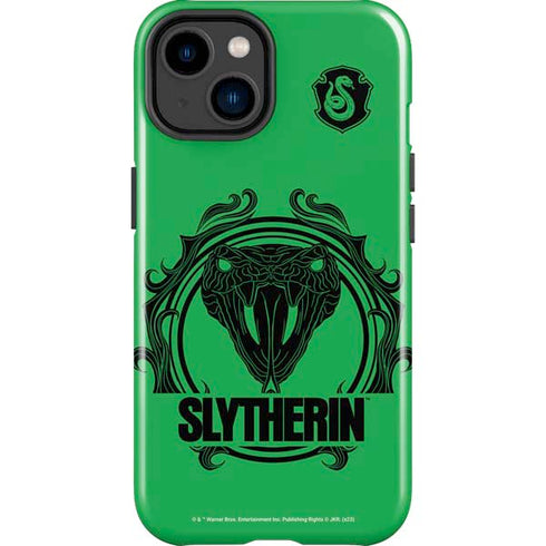 Wizarding Worlds Harry Potter Slytherin Illustration iPhone 15 Impact Case