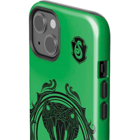 Wizarding Worlds Harry Potter Slytherin Illustration iPhone 15 Impact Case