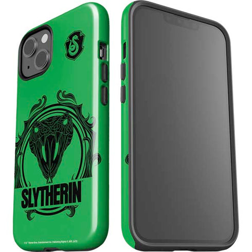 Wizarding Worlds Harry Potter Slytherin Illustration iPhone 15 Impact Case