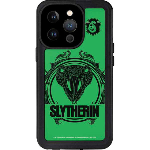 Wizarding Worlds Harry Potter Slytherin Illustration iPhone 15 Pro Waterproof Case