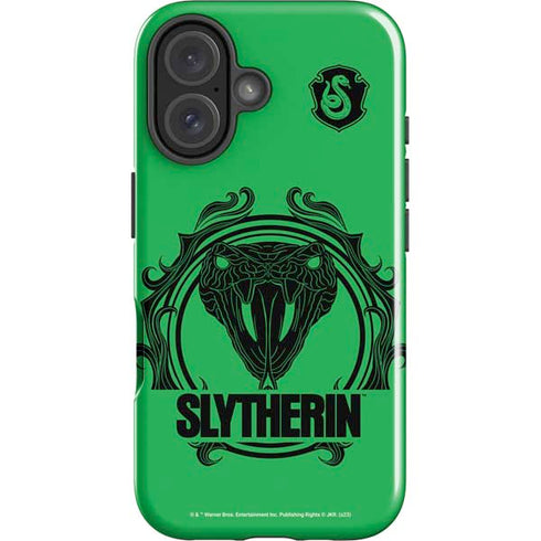 Wizarding Worlds Harry Potter Slytherin Illustration iPhone 16 Impact Case