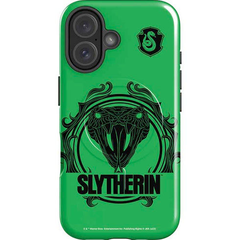 Wizarding Worlds Harry Potter Slytherin Illustration iPhone 16 Plus Magsafe Impact Case