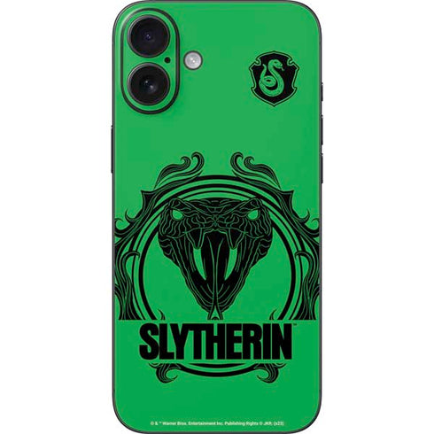 Wizarding Worlds Harry Potter Slytherin Illustration iPhone 16 Plus Skin