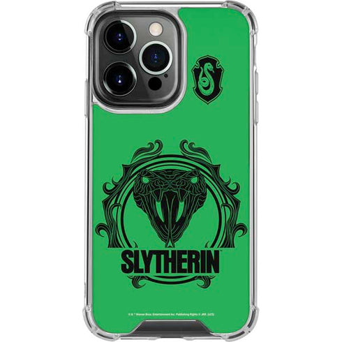 Wizarding Worlds Harry Potter Slytherin Illustration iPhone 16 Pro Clear Case