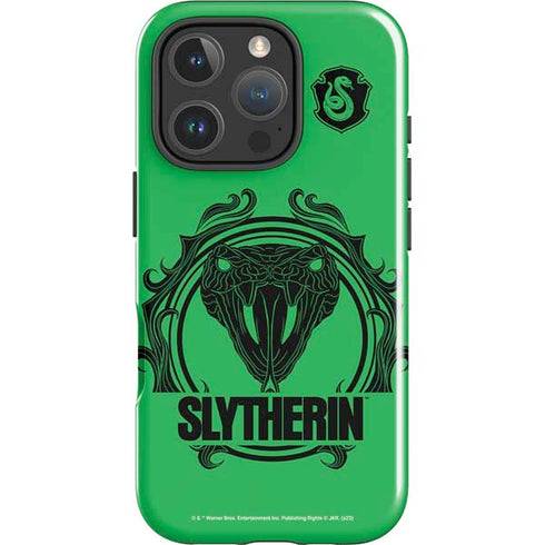 Wizarding Worlds Harry Potter Slytherin Illustration iPhone 16 Pro Impact Case