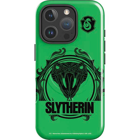 Wizarding Worlds Harry Potter Slytherin Illustration iPhone 16 Pro Magsafe Impact Case