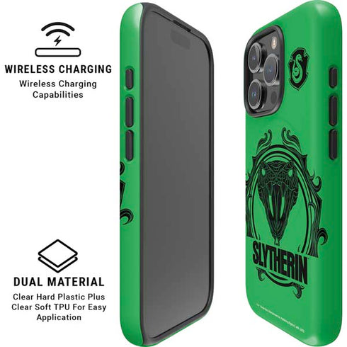 Wizarding Worlds Harry Potter Slytherin Illustration iPhone 16 Pro Magsafe Impact Case