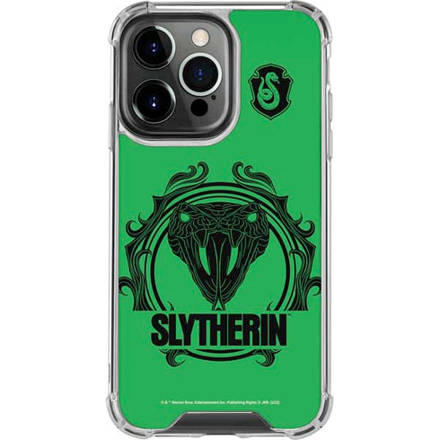 Wizarding Worlds Harry Potter Slytherin Illustration iPhone 16 Pro Max Clear Case