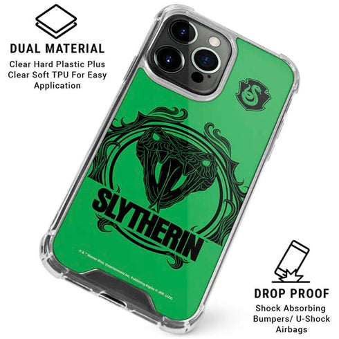 Wizarding Worlds Harry Potter Slytherin Illustration iPhone 16 Pro Max Clear Case