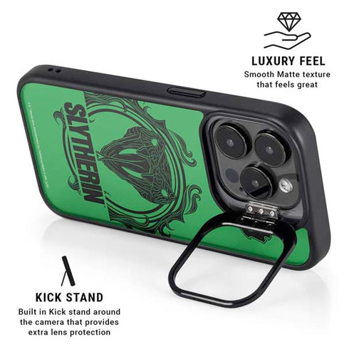 Wizarding Worlds Harry Potter Slytherin Illustration iPhone 16 Pro Max Kickstand Case