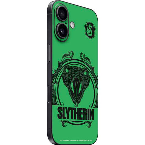 Wizarding Worlds Harry Potter Slytherin Illustration iPhone 16 Skin