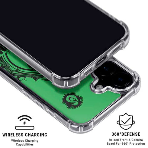 Wizarding Worlds Harry Potter Slytherin Illustration iPhone 17 Clear Case