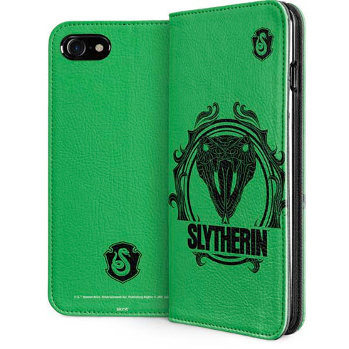 Wizarding Worlds Harry Potter Slytherin Illustration iPhone SE (2nd & 3rd Gen) Folio Case