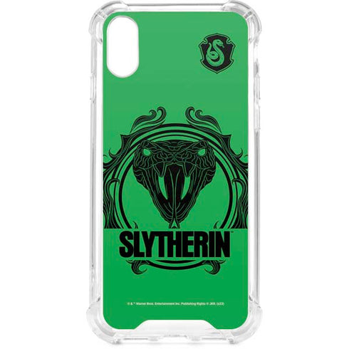 Wizarding Worlds Harry Potter Slytherin Illustration iPhone XS Clear Case