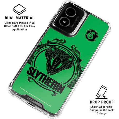 Wizarding Worlds Harry Potter Slytherin Illustration Moto G Power 5G (2024) Clear Case